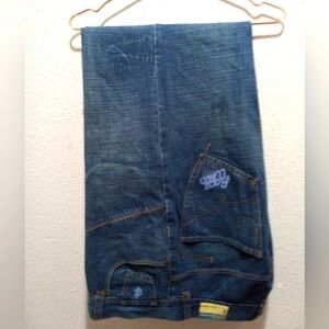 Mens Rockawear Blue Jeans Authentic Vintage Trendy Starched sz 36x34 Relaxed Fit